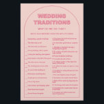 Flyer Brinde cor-de-rosa, tradições de casamento, jogo d<br><div class="desc">Projetado para coordenar com nossa Coleção de Tipo Negrito, este rosa que ele disse que ela disse que o jogo do chá de panela apresenta a trendy & popular arch com texto ousado em sotaques cor-de-rosa & fuchsia. Para personalização mais avançada deste design, por exemplo, alteração do layout, da fonte...</div>