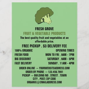 Flyer Brocoli Verde, Publicidade de Greengrocers