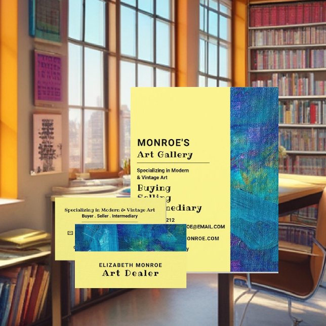 Flyer Brushstrokes Azuis, Art Dealer, Galeria (Criador carregado)