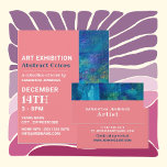 Flyer Brushstrokes Azuis, Publicidade na Exposição Artis<br><div class="desc">Pincéis Azuis,  Folheto de Publicidade de Exposição Artista pela Loja de Cartão de visita.</div>