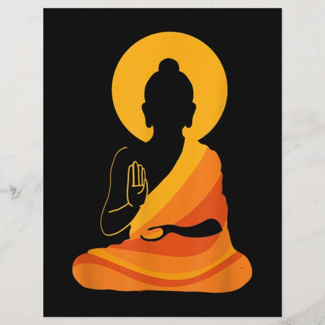 Flyer Buddha YingYang Zen Yoga, relaxe, aproveite a vida (Frente)