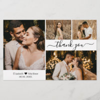 Budget 4 Photo Collage Wedding Thank You Script
