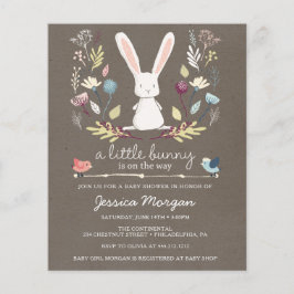Flyer Budget A Little Bunny Baby Shower Invitation