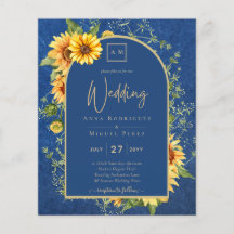 BUDGET All-in-1 Rustic Sunflower BLUE Wedding