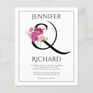 Flyer BUDGET Ampersand, eucalipto Convite para casamento