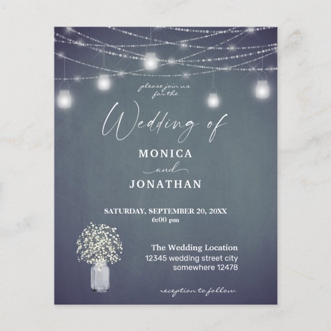 Flyer Budget Baby's Breath BG Chalkboard String Lights (Frente)