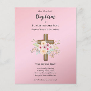 Flyer BUDGET Baptism Christening Bautizo Bautismo INVITE