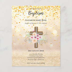 Flyer BUDGET Baptism Christening Bautizo Bautismo INVITE