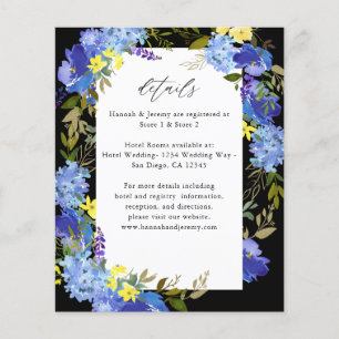 Flyer Budget Blue Purple & Yellow Floral Details - Black