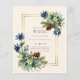 Flyer BUDGET Blue Thistle Eucalyptus Wedgland