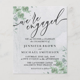 Flyer Budget Boho Eucalyptus Signature Engaged