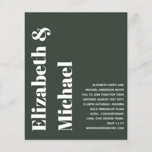 Flyer BUDGET BOLD Typography Wedding Invite Minimalist