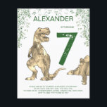 Flyer Budget Dinosaur jungle Birthday Party<br><div class="desc">For the child that loves dinosaurs this Roaring colorful T-Rex and cute stegosaurus invite Dino fans to a 7th birthday party for dinosaur lovers. Personalize this colorful psychedelic Tyrannosaurus and stegosaurus invitation by adding the name of the birthday boy or girl, the number of the birthday and the party details...</div>