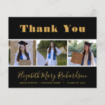 BUDGET Dourado Script Modern 3 Photo Formando Obri