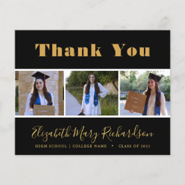 Flyer BUDGET Dourado Script Modern 3 Photo Formando Obri