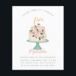 Flyer budget editable birthday cake party invitation<br><div class="desc">budget birthday cake party. A beautiful painted birthday cake design. edit the age to suit your occasion</div>