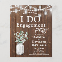 Flyer BUDGET Elegant Eucalyptus I DO Party Invitation