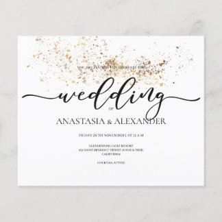 Flyer BUDGET/Elegant wedding invitation. Invitation