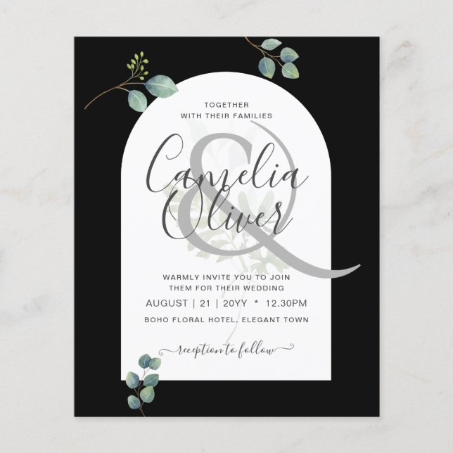 Flyer BUDGET Eucalyptus Deixa Casamento de Sobreposição (Frente)