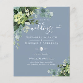 Flyer BUDGET Eucalyptus greenery Casamento