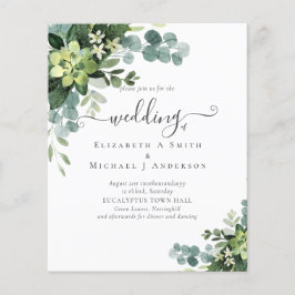Flyer BUDGET Eucalyptus Greenery Casamento