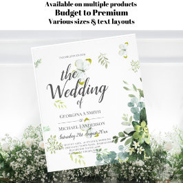 Flyer BUDGET Eucalyptus Greenery deixa o casamento de Em