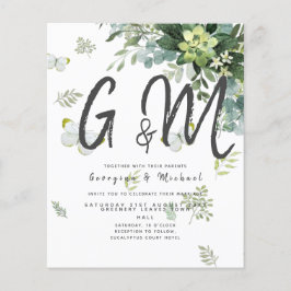 Flyer BUDGET Eucalyptus Greenery Leaf Botanical Weding
