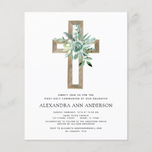 Flyer Budget First Holy Communion Greenery Eucalyptus