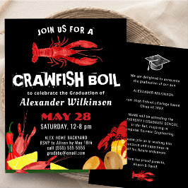 Flyer BUDGET Fun Crawfish Boil Graduation BBQ Invitation