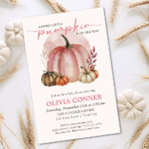 BUDGET Little Pumpkin Girl Chá de fraldas