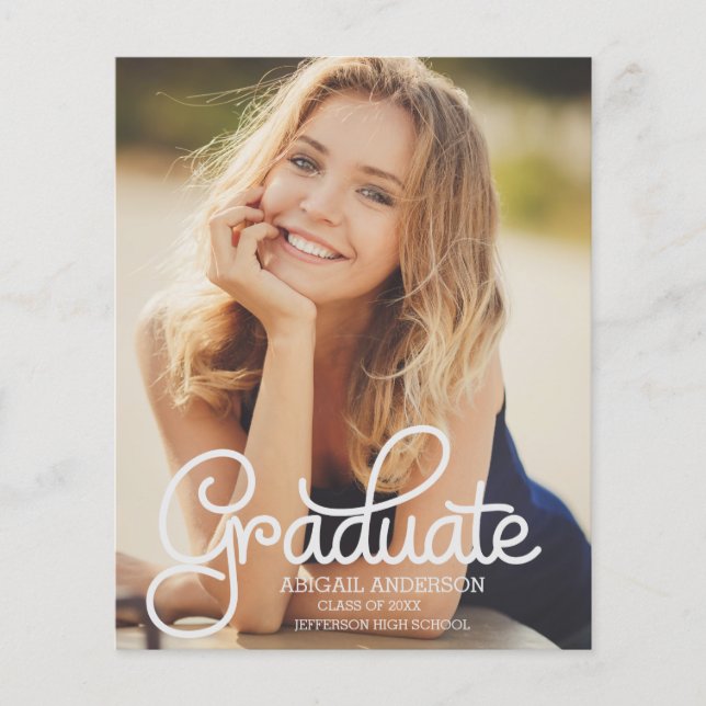 Flyer BUDGET Modern 2023 Anúncio de Graduação de Fotos (Frente)