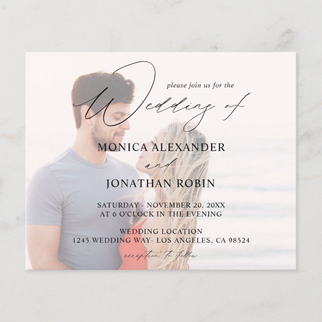 Flyer Budget Photo Modern Horizontal 4 Wedding (Frente)