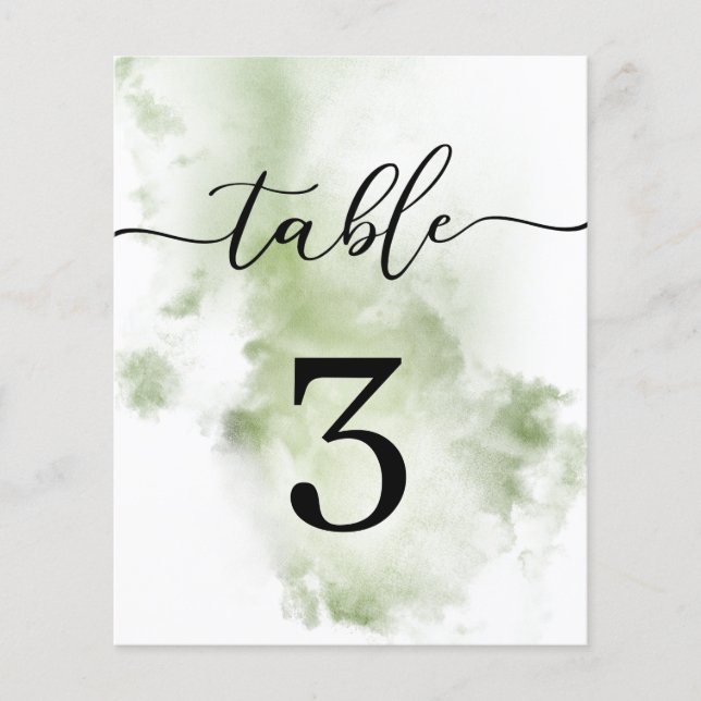 Flyer BUDGET/Table Number. (Frente)