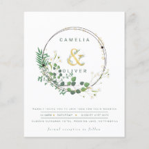 BUDGET Todos-em-1 Verde Dourada Wreath QR Code Cas