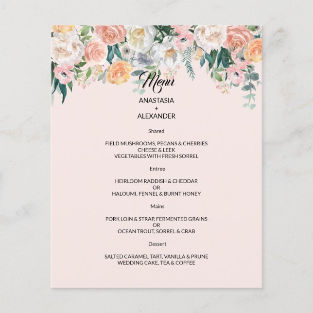 FLYER BUDGET WEDDING MENU. (Frente)