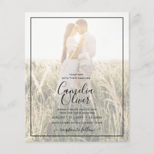 Flyer BUDGET Wedding PHOTO OVERLAY Sage Monochrome