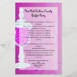 Flyer Buffet de doces fuchsia rosa quente