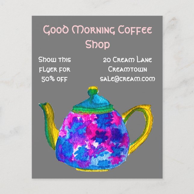 Flyer Bule de propaganda de café Compre (Frente)