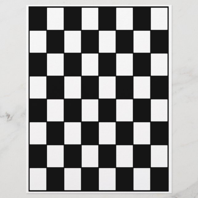 Flyer Bulk B&W Checkerboard Scrapbook Pages (Frente)