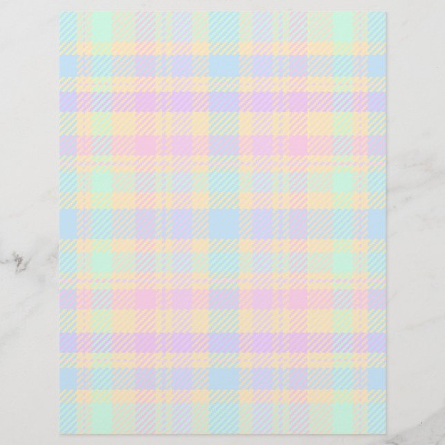 Flyer Bulk - Easter Pastel Plaid Scrapbook Paper (Frente)