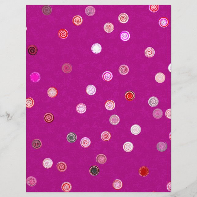 Flyer Bulk - Pink Twisty Polka Dot Spiral Scrap Paper (Frente)