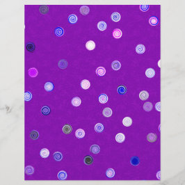 Flyer Bulk - Purple Twisty Polka Dot Spiral Scrap Paper