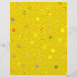 Flyer Bulk - Yellow Twisty Polka Dot Spiral Scrap Paper