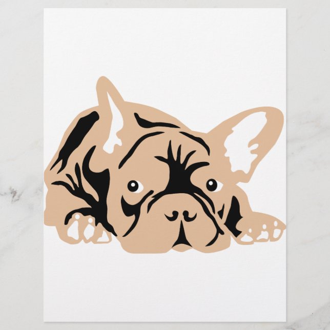 Flyer Bulldog Francês rosa (Frente)