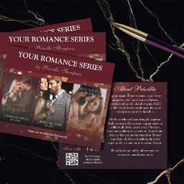 Flyer Burgundy Bokeh Romance Book Series Marketing