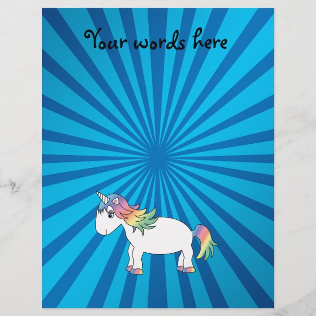 Flyer Burst solar azul Unicorn (Frente)
