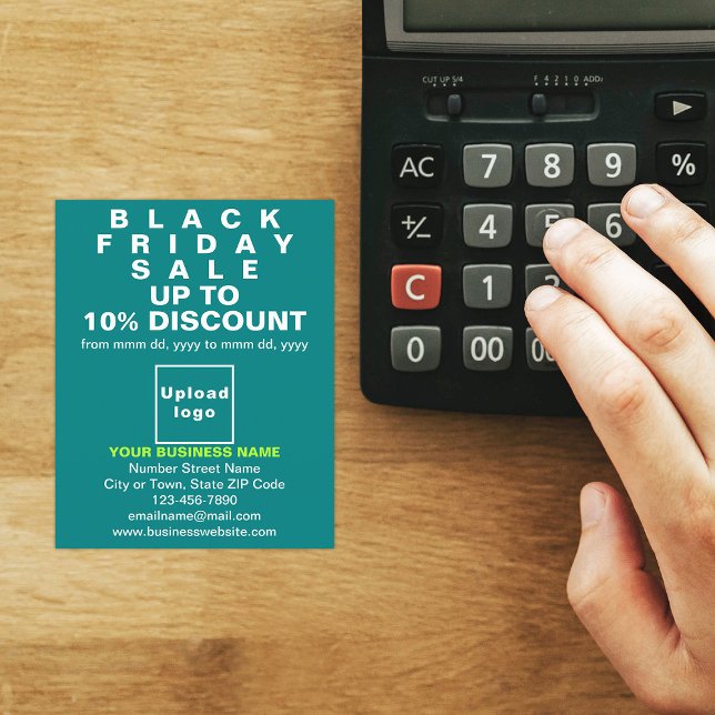 Flyer Business Black Friday Sale sobre o Teal Green Flye (Black Friday Sale on teal green flyer)
