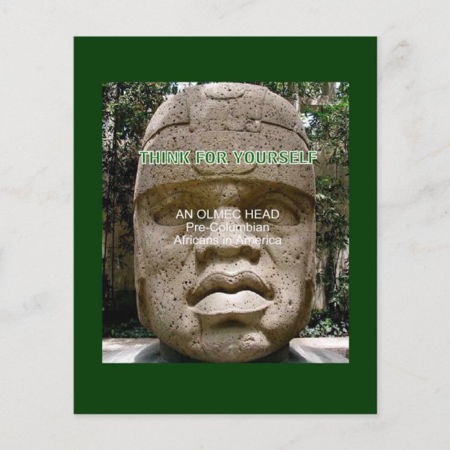 Flyer Cabeça Olmec africana americana pré-colombiana (Frente)