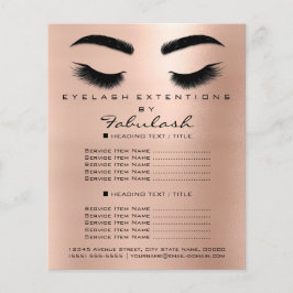 Flyer Cabeleireiro de Maquiagem Salão de Beleza Dourado