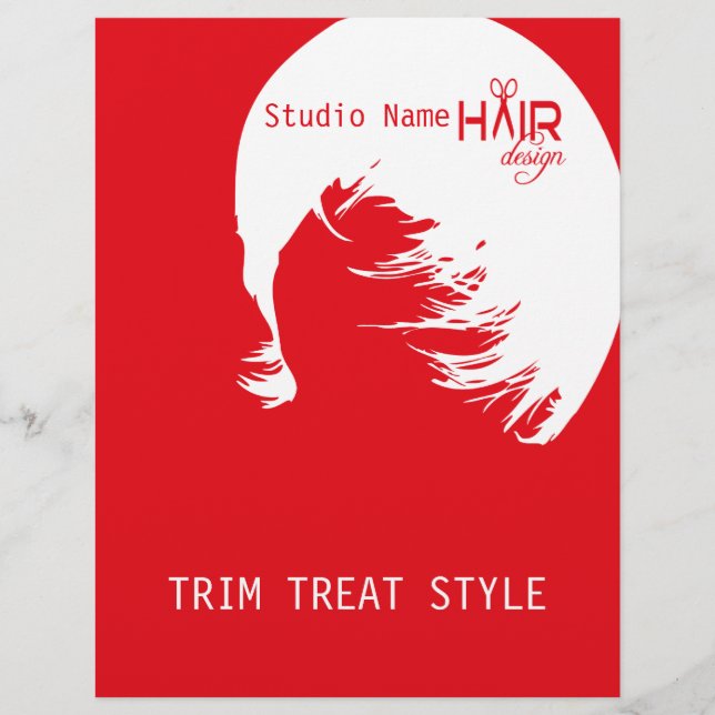 Flyer Cabelo Design 1 - Folheto, Preço (Frente)